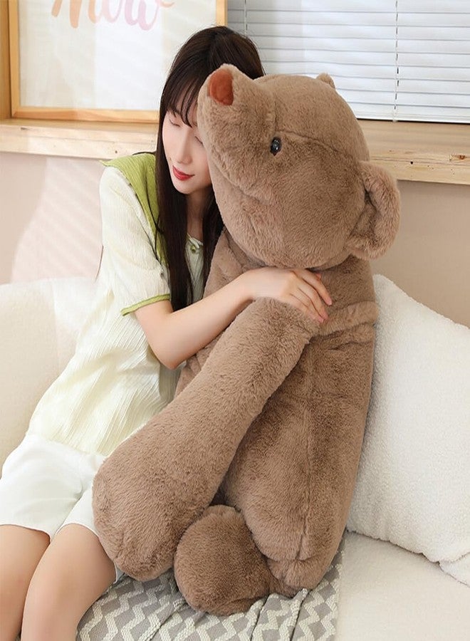SNOWOLF Large Bear Stuffed Animals, 31.5" Brown Bear Plush Throw Pillow Super Cute Kawaii Plushie Toys Gifts for Boys Girls Adults, 80cm, Brown - Image 1