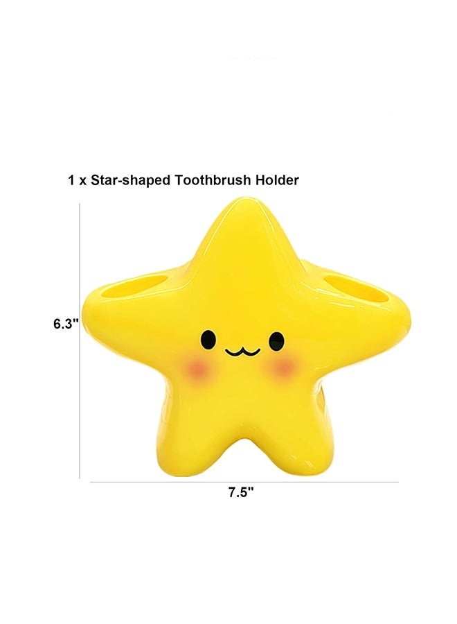 Toothbrush Holder for Bathroom - Cute Toothpaste Stand - Bathroom Decor Organizer Countertop Accessories Storage - Image 2