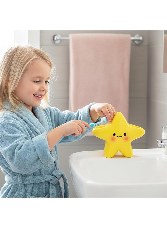 Toothbrush Holder for Bathroom - Cute Toothpaste Stand - Bathroom Decor Organizer Countertop Accessories Storage - Image 5