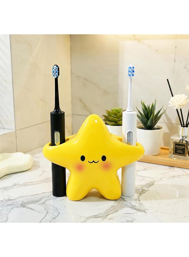Toothbrush Holder for Bathroom - Cute Toothpaste Stand - Bathroom Decor Organizer Countertop Accessories Storage - Image 4