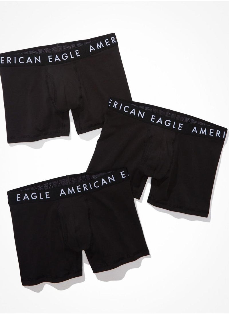 American Eagle 3 Pack Logo Band Trunks 