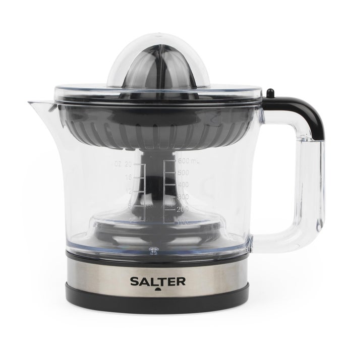 ELECTRIC FRUIT JUICER FRESH CITRUS JUICE EXTRACTOR FOR BAKING COCKTAILS 600ML MEASURING JUG BPA FREE INCLUDES 2 JUICING CONES SMOOTH OR BITS ADJUSTABLE FILTER PULP CONTROL EK5025