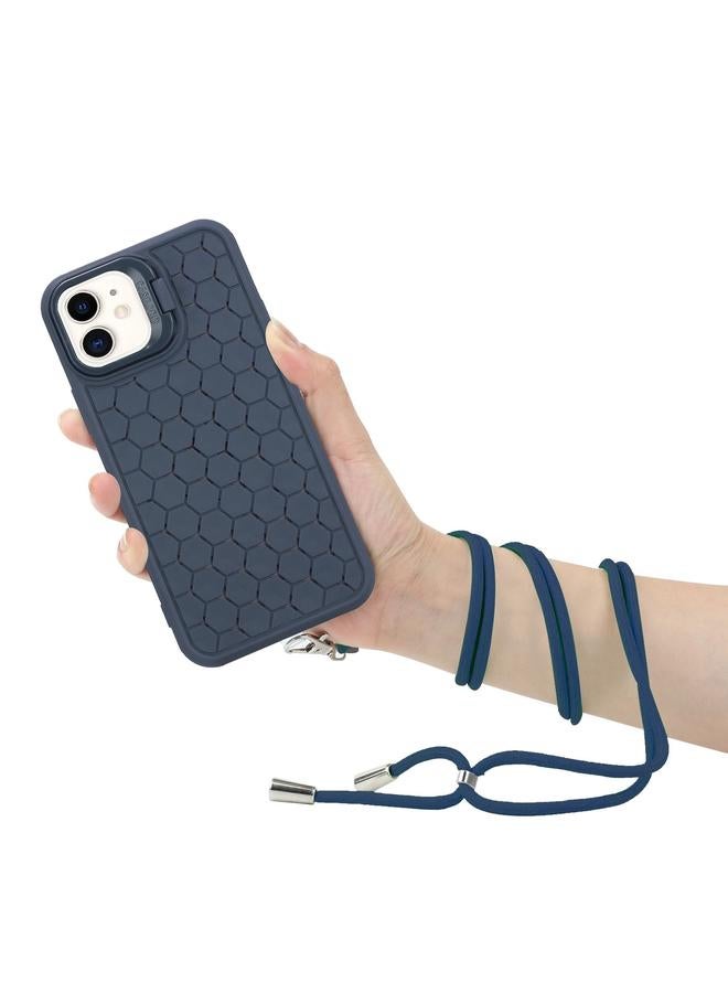زبون حافظة لهاتف iPhone 12 Honeycomb Radiation Holder TPU مع حبل - Image 5