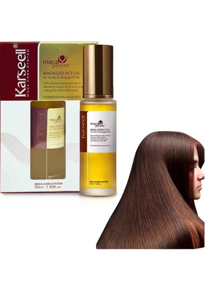 كارسيل زيت كارسيل ماكا للجسم والشعر التالف 50 مل مغذي ومرمم ومرطب ويمنح لمعانا - Image 4