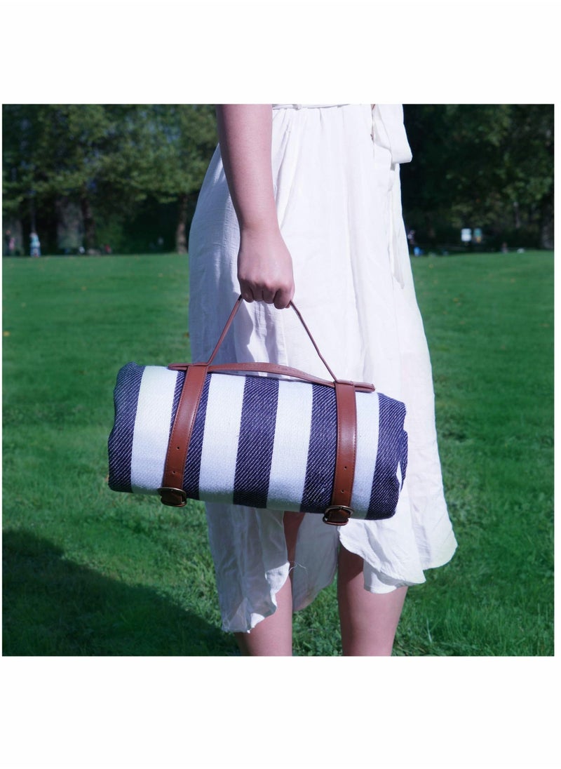 Generic Large Waterproof Picnic Blanket Portable Foldable Beach Mat 59x79 Outdoor Blanket Ideal for Park Grass and Water Resistant  - Image 5