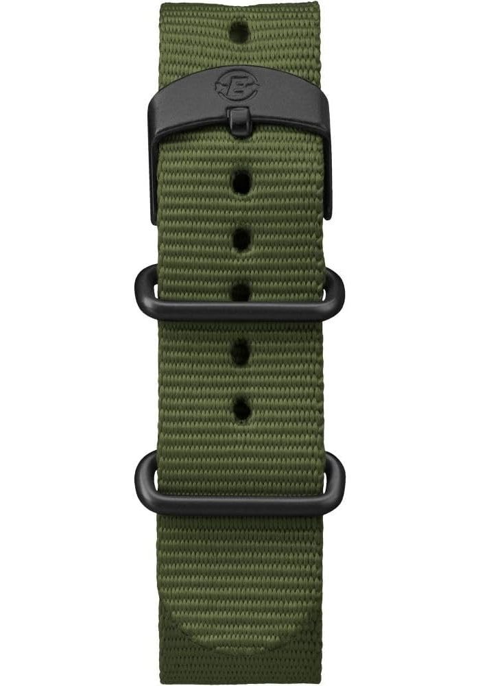 Timex Men's Expedition Scout 40mm Watch - Black Case with Cream Dial and Green Fabric Strap - Image 3