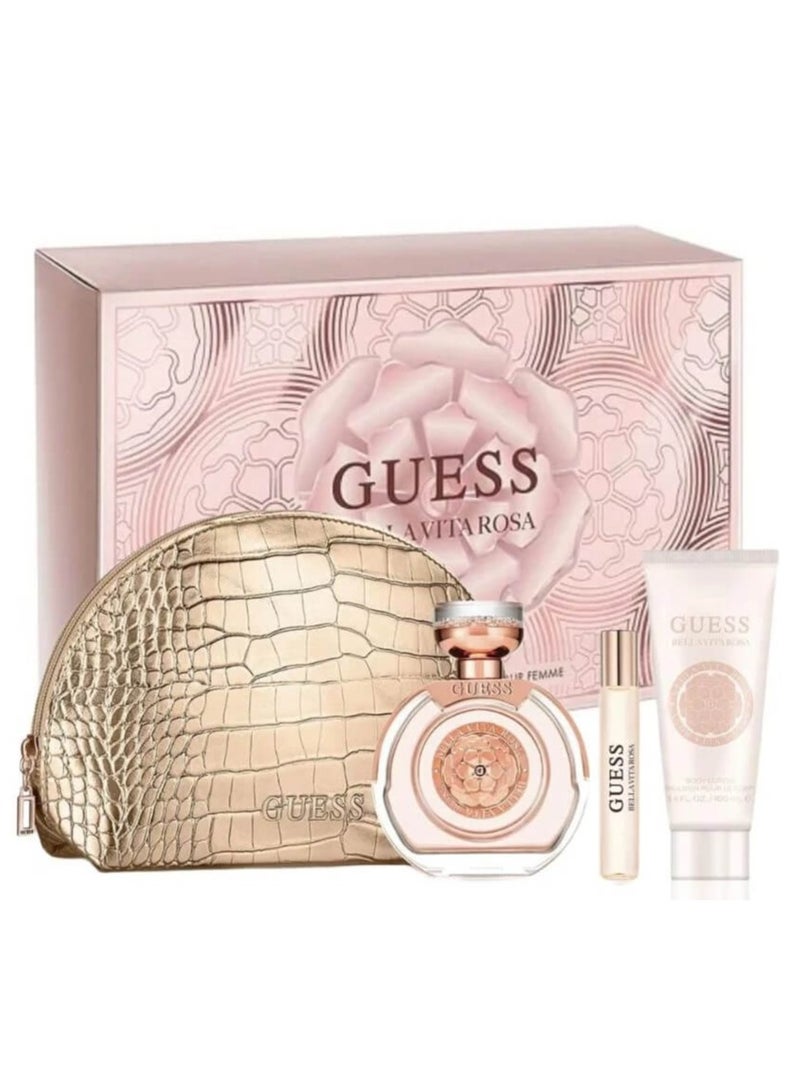 Guess Bella Vita Rosa Eau de Toilette 4 Piece Gift Set For Women - Image 1