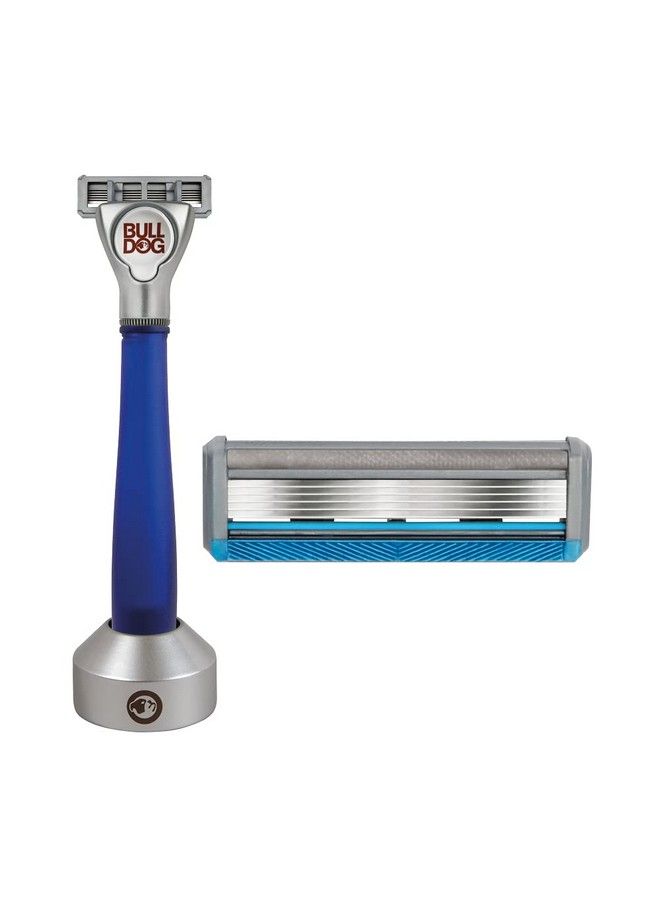 BULLDOG Mens Skincare And Grooming Sensitive Recycled Glass Handle Razor With Razor Stand - Image 3