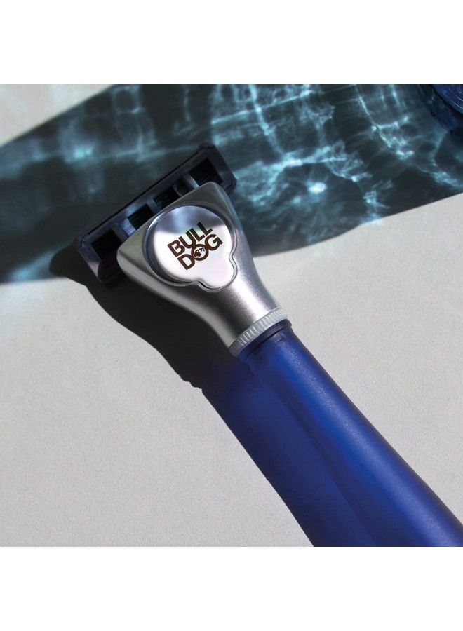 BULLDOG Mens Skincare And Grooming Sensitive Recycled Glass Handle Razor With Razor Stand - Image 5