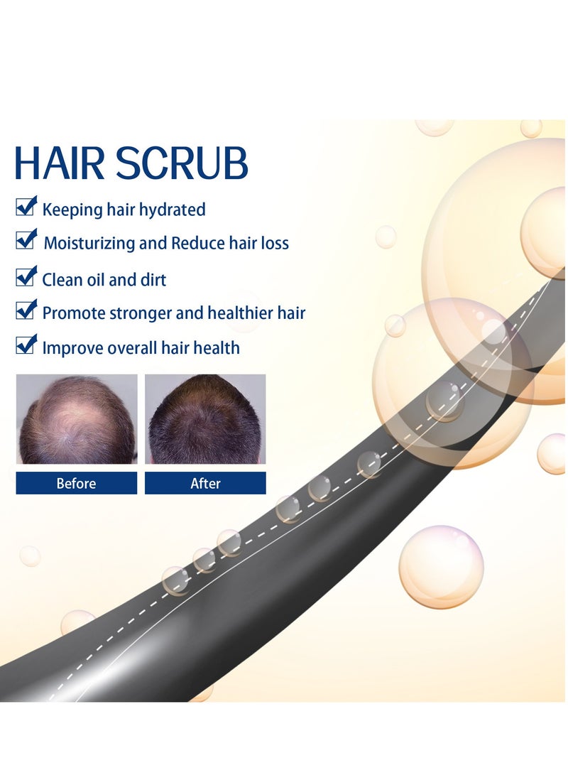 EELHOE Exfoliating Scalp Scrub, Dandruff Itch Treatment, Hair Detox Scrub, Sulfate-Free Scrub Soothes Dry, Flaky, Itchy Scalp, Removes Buildup - Image 4