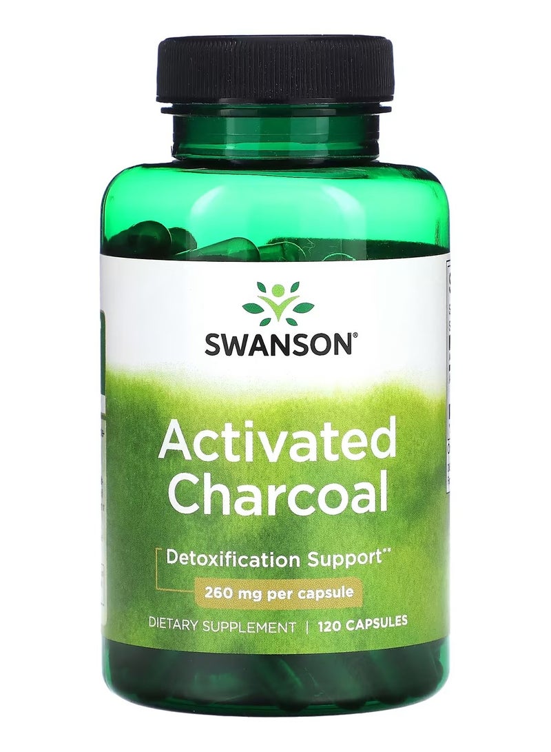 سوانسون، الفحم المنشط، 260 ملجم، 120 كبسولة