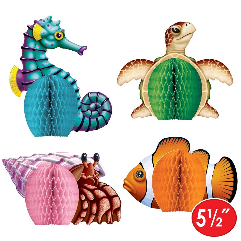 Beistle Sea Creatures Honeycomb Party Decorations - Image 2