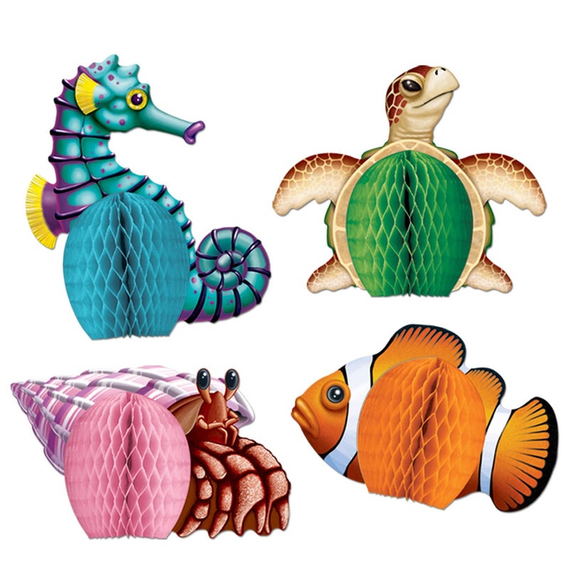 Beistle Sea Creatures Honeycomb Party Decorations - Image 1