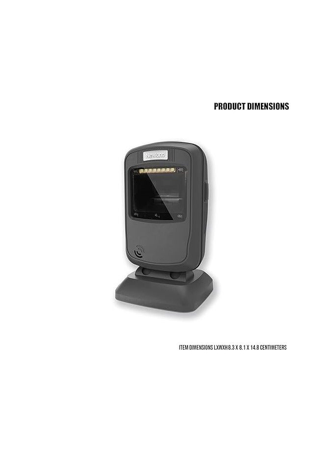 نيولاند Newland FR4080 1D 2D Desktop Barcode Scanner USB Hands-Free QR Code Reader Corded Omnidirectional Scanning Platform with IP52 Rated Sealing for Supermarket Retail Store Mobile Payment - Image 4