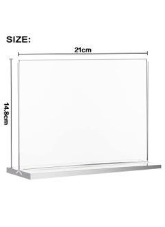 Excefore Acrylic Sign Holder A5 T-Shape Advertising Display Clear Menu Card for Photo Office Restaurant Cafe  Shop (A5 5 Pack)  - Image 4
