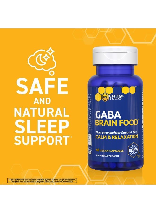 Natural Stacks GABA Brain Food - GABA Supplement with L-Citrulline & Grape Seed Extract - Supports Calm & Relaxation - Nighttime Sleep Aid - Supports Production of Gamma Aminobutyric Acid - 60 L-Citrulline Capsules - Image 5