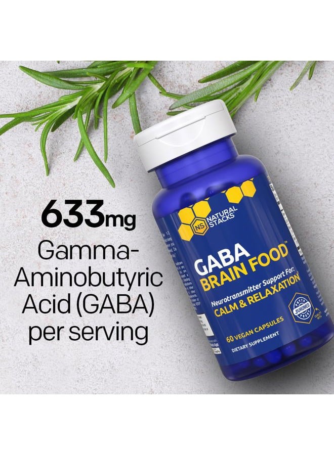 Natural Stacks GABA Brain Food - GABA Supplement with L-Citrulline & Grape Seed Extract - Supports Calm & Relaxation - Nighttime Sleep Aid - Supports Production of Gamma Aminobutyric Acid - 60 L-Citrulline Capsules - Image 4