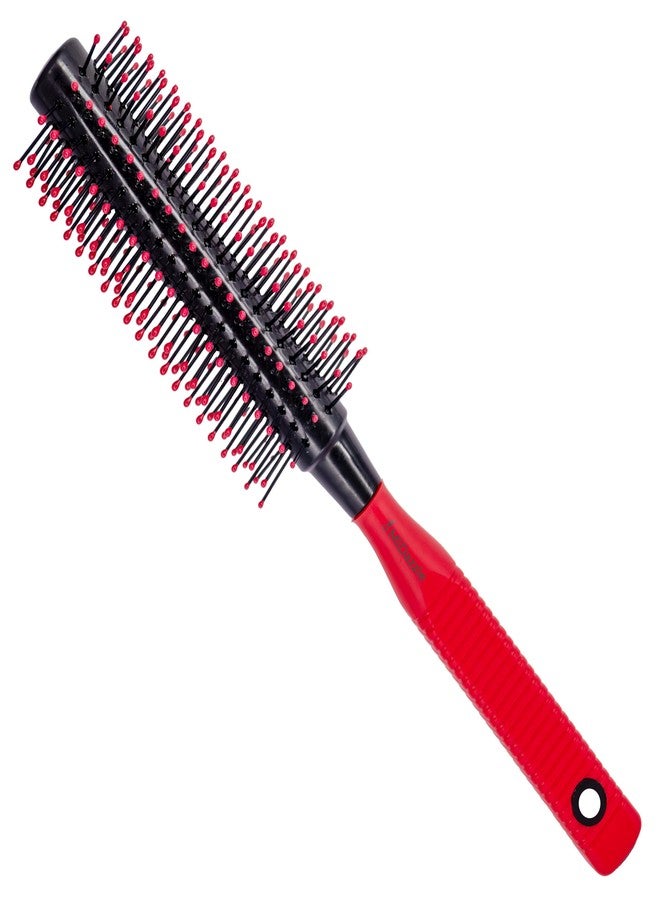Omidazzle Midazzle Red & Black Round Hair Brush - Professional Quality for All Hair Types - Image 1