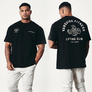 VQ sports fitness style short sleeve plus size T-shirt mens running casual cotton European and American weight workout clothes Black - pzsku/Z171D0F20078A31289069Z/45/_/1743416070/dbc88ca1-4247-4048-b162-138bc178b710