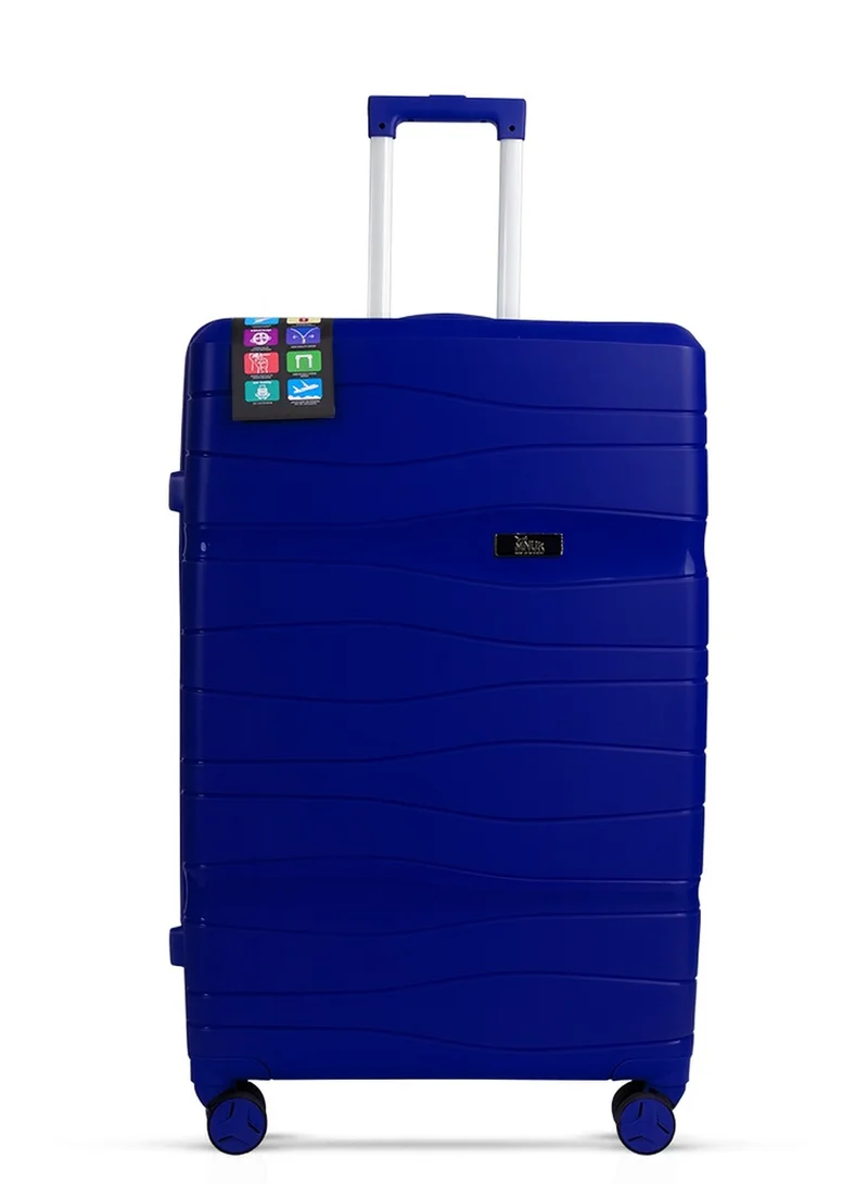 MNUK VIAJERO 28inch Luggage| Propylene Hardside Trolley|Double 360Â° 4 Wheeler| Large-28 Inch| Indigo Blue