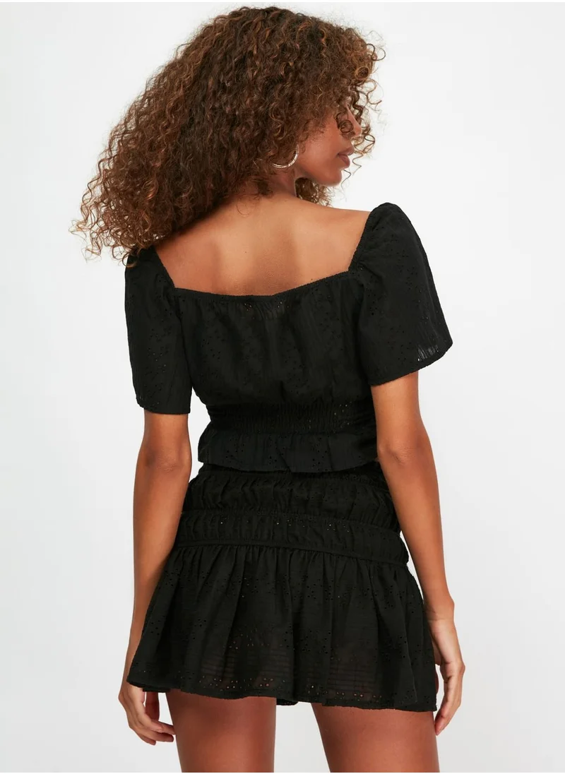 trendyol Striped Mini Skirt