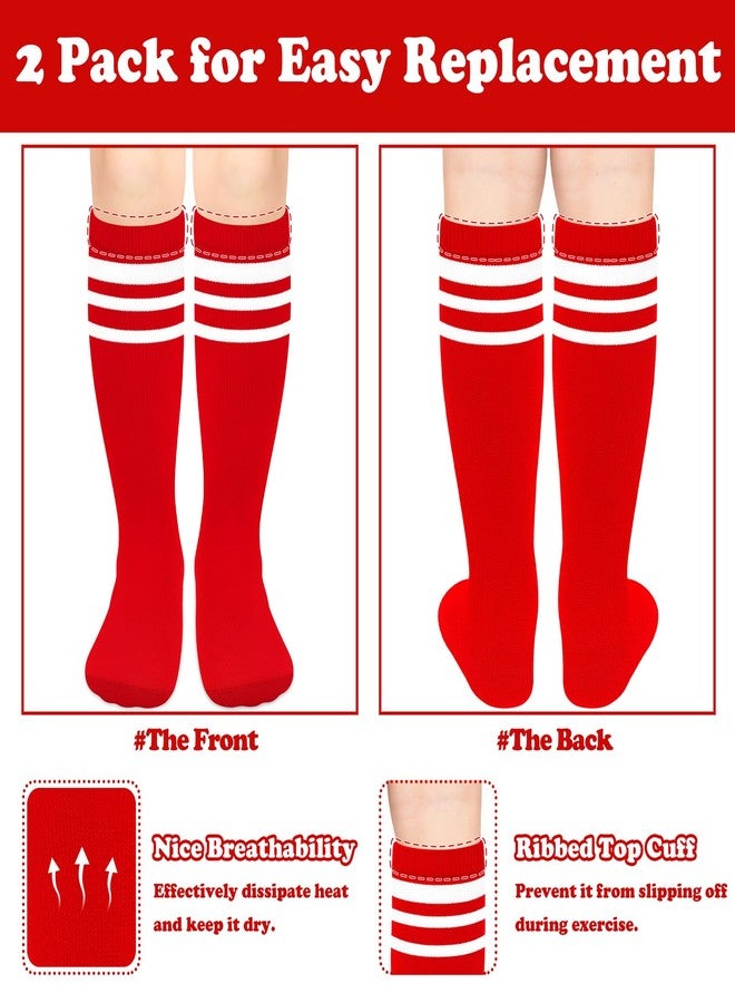 Sarfel Kids Soccer Socks 4-6 Years Toddler Soccer Socks 4T-5T Red Toddler Baseball Sock Kids 4-6 Youth Football Sock Youth Boys - Image 2