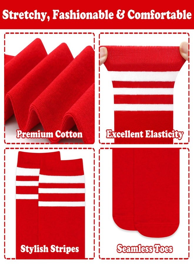 Sarfel Kids Soccer Socks 4-6 Years Toddler Soccer Socks 4T-5T Red Toddler Baseball Sock Kids 4-6 Youth Football Sock Youth Boys - Image 5