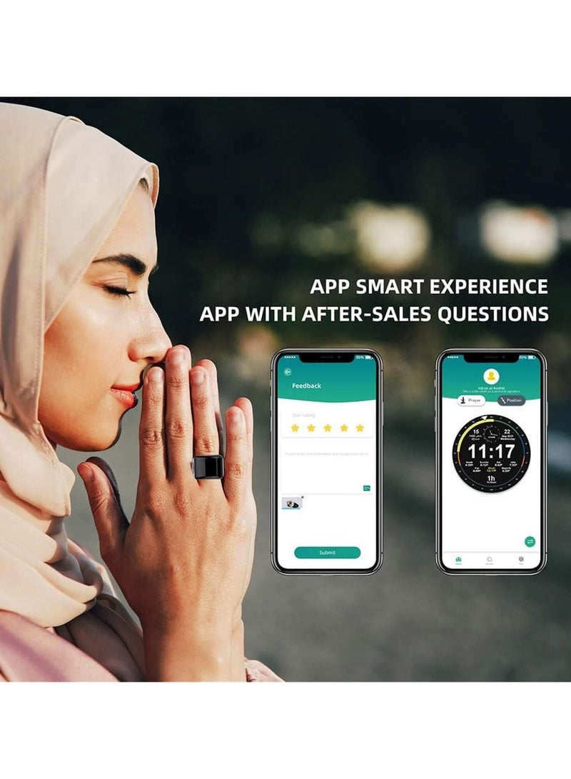 أنكوفو Smart Tasbih الصلاة العداد, IP7 الماء خاتم ذكي, 5 تذكير الصلاة الوقت, عرض OLED, إعداد العد المخصص, العداد, لجميع الأعمار 18mm - Image 4