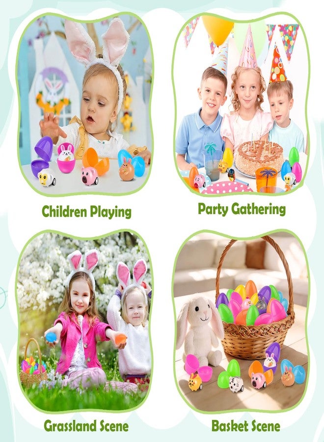 nicknack 16PCS Prefilled Easter Eggs with Toys Cars for Kids,Easter Basket Stuffers Easter Egg with Pull Back Car Inside Easter Eggs for Toddlers Filled Toddlers 1-3 Boys Girls Classroom Prize 3-8 - Image 4
