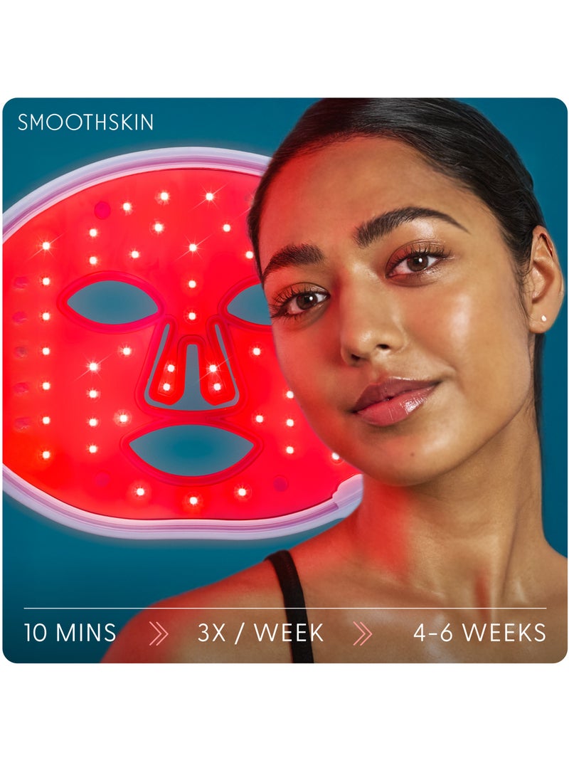 SMOOTHSKIN - SmoothSkin DuoLux Red light therapy LED face mask & hydrating skincare bundle with 15 hydrogel sheet masks. - Image 1