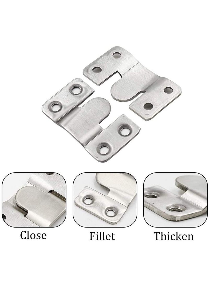 Generic 8 Pairs Stainless Steel Heavy Duty Photo Frame Hook Picture Hanger for Large Picture Display Art Gallery Wall Mount Hardware  - Image 2