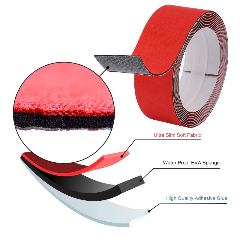 Gomake Vinyl Squeegee Buffer Roll Tint Squeegee Felt Micro Felt for All Kind of Plastic Tint Squeegee, DIY Squeegee Wings Protector, Vinyl Wrap Tools, 4CMx300CM - Image 3