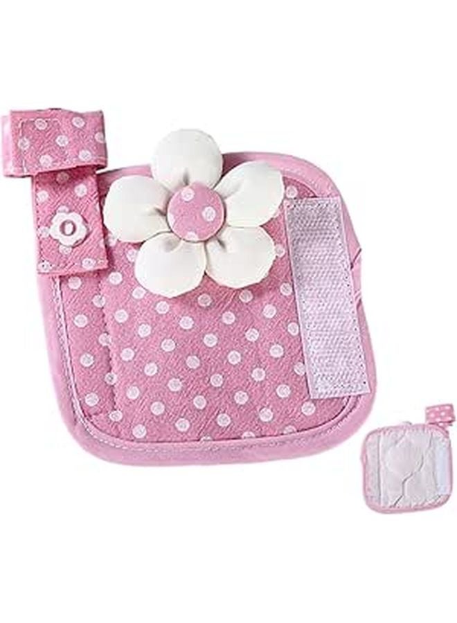 Pink Refrigerator Door Handle Cover Cotton Fabric Protector Soft Touch Fingerprint Resistant - Image 1
