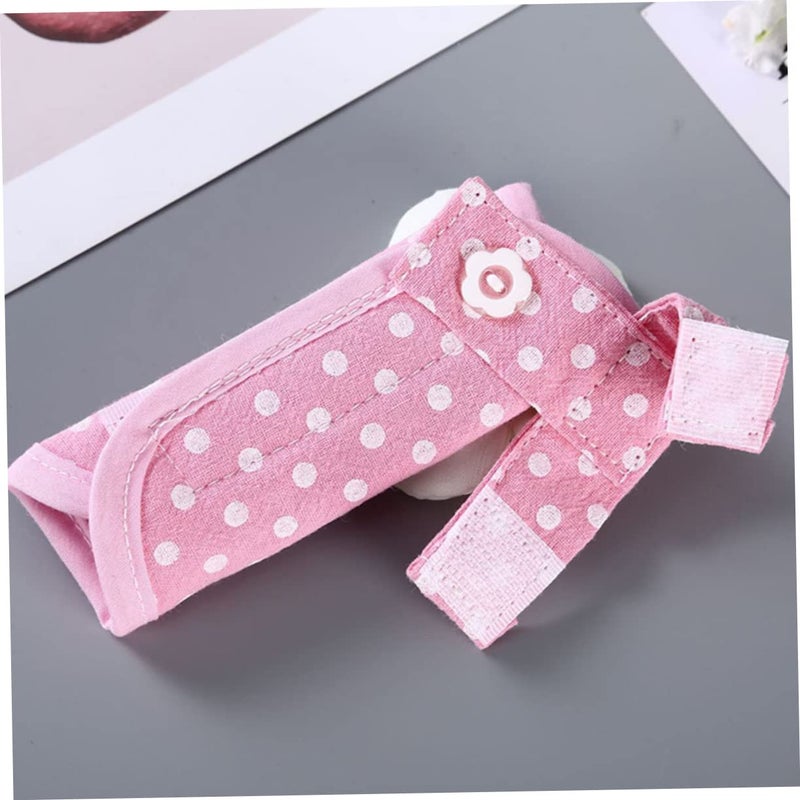 Pink Refrigerator Door Handle Cover Cotton Fabric Protector Soft Touch Fingerprint Resistant - Image 3