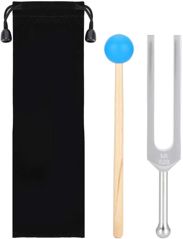 ويوبلز شوكة رنانة، 528 هرتز، مصنوعة من سبائك الألومنيوم والخشب، لضبط ترددات السمع، مجموعة أدوات تجميل متنوعة للتمريض والطب وطلاب الموسيقى، أداة ASMR - Image 1