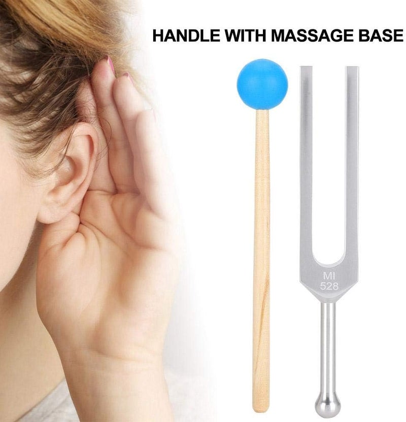 ويوبلز شوكة رنانة، 528 هرتز، مصنوعة من سبائك الألومنيوم والخشب، لضبط ترددات السمع، مجموعة أدوات تجميل متنوعة للتمريض والطب وطلاب الموسيقى، أداة ASMR - Image 4