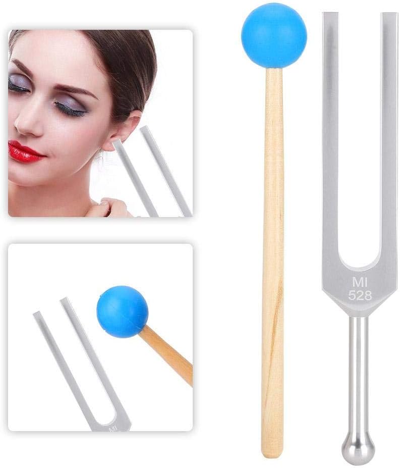 ويوبلز شوكة رنانة، 528 هرتز، مصنوعة من سبائك الألومنيوم والخشب، لضبط ترددات السمع، مجموعة أدوات تجميل متنوعة للتمريض والطب وطلاب الموسيقى، أداة ASMR - Image 3