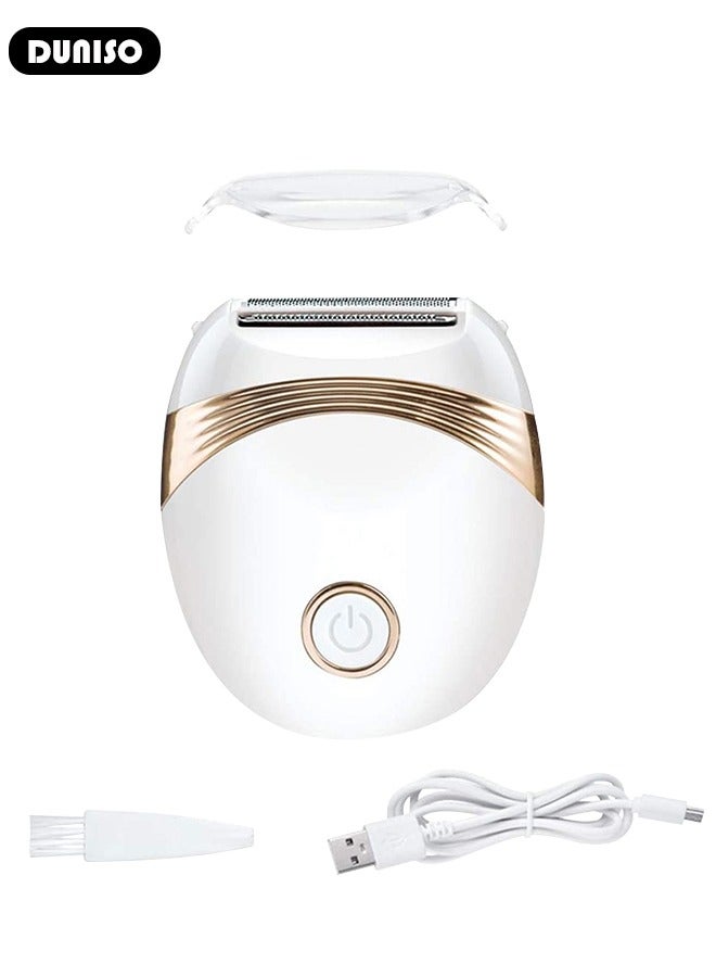DUNISO إزالة الشعر الكهربائية للنساء، جهاز حلاقة كهربائي محمول بدون ألم للوجه، إزالة شعر الوجه القابلة لإعادة الشحن، ماكينة حلاقة صغيرة للشفاه العليا، الذقن، الحواجب، الرقبة، الساق - Image 4