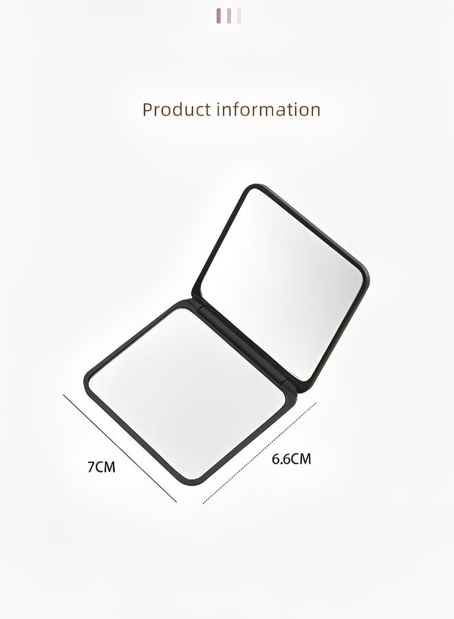 2 قطعة من مرايا المكياج الجيبية القابلة للطي مع نمط قلب وقطة مرايا مدمجة محمولة لحقيبة المكياج والمحفظة والسفر - Image 5