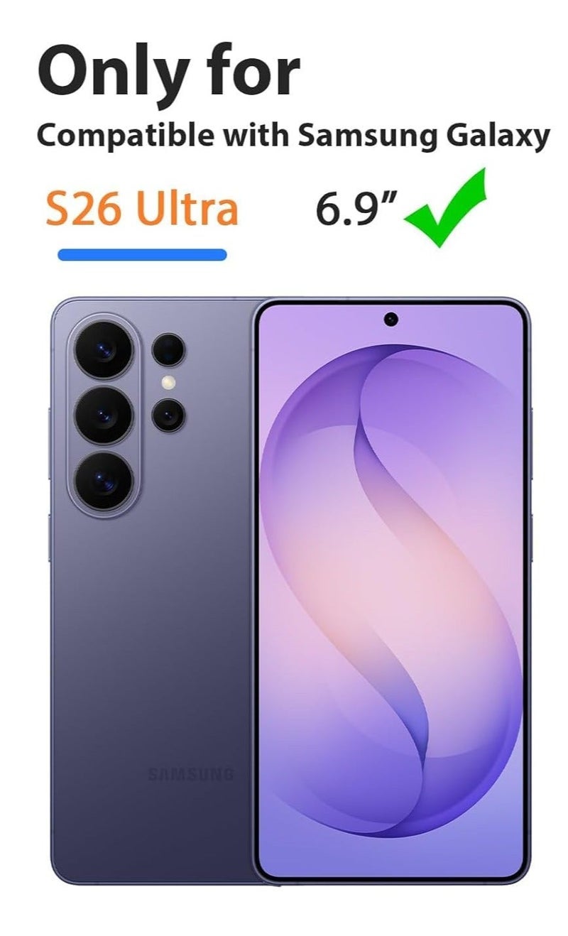 JAJEEK Samsung Galaxy S26 Ultra Case Liquid Silicone Cover with 9D Full HD Tempered Glass S26 Ultra Anti-Scratch Soft Microfiber Lining Shockproof Case for Samsung Galaxy S26 Ultra 6.9" - Image 2