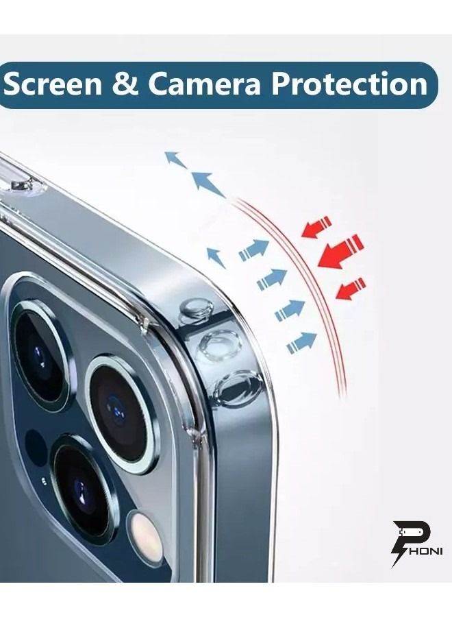 فوني حافظة شفافة مغناطيسية [غير صفراء] [حماية من السقوط] غطاء مقاوم للصدمات رفيع متوافق مع هاتف Apple iPhone 14 Pro Max - Image 2