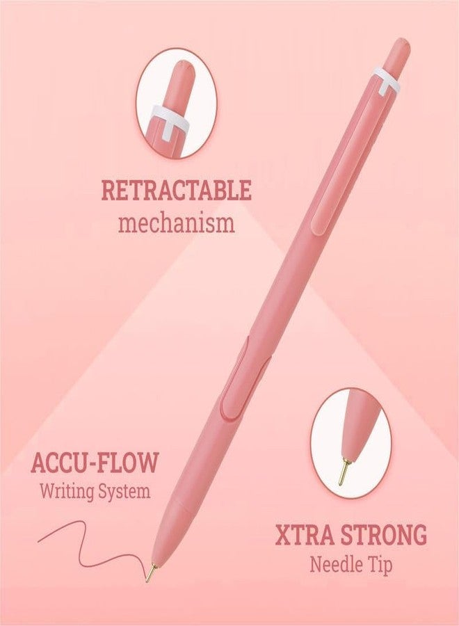 Hauser Germany XO RT Retractable Ball Pen | Sleek Matt Finish Pastel Shade Body & Minimalistic Design | Low Viscosity Ink With Ultra Durable Tip | Red Ink, Pack Of 20 - Image 4