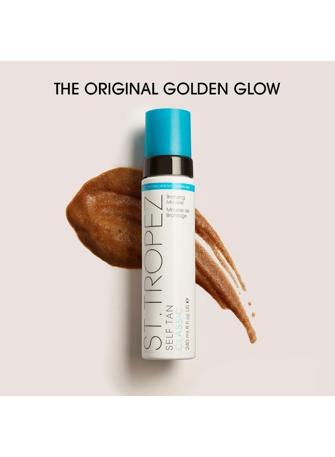 ST.TROPEZ St. Tropez Self Tan Classic Bronzing Mousse, Vegan Self Tanner for a Sunkissed Glow, Lightweight, 100% Natural Self Tanning Active, 8 Fl Oz - Image 3