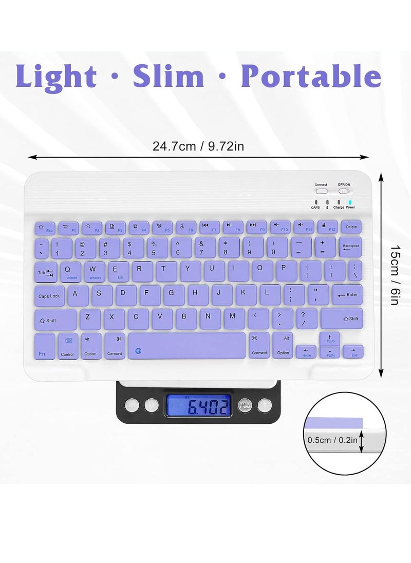 Generic - Ultra Slim Bluetooth Keyboard Portable Mini Rechargeable for Apple iPad iPhone Samsung Tablet Phone Smartphone iOS Android Windows 10 inch - Image 1