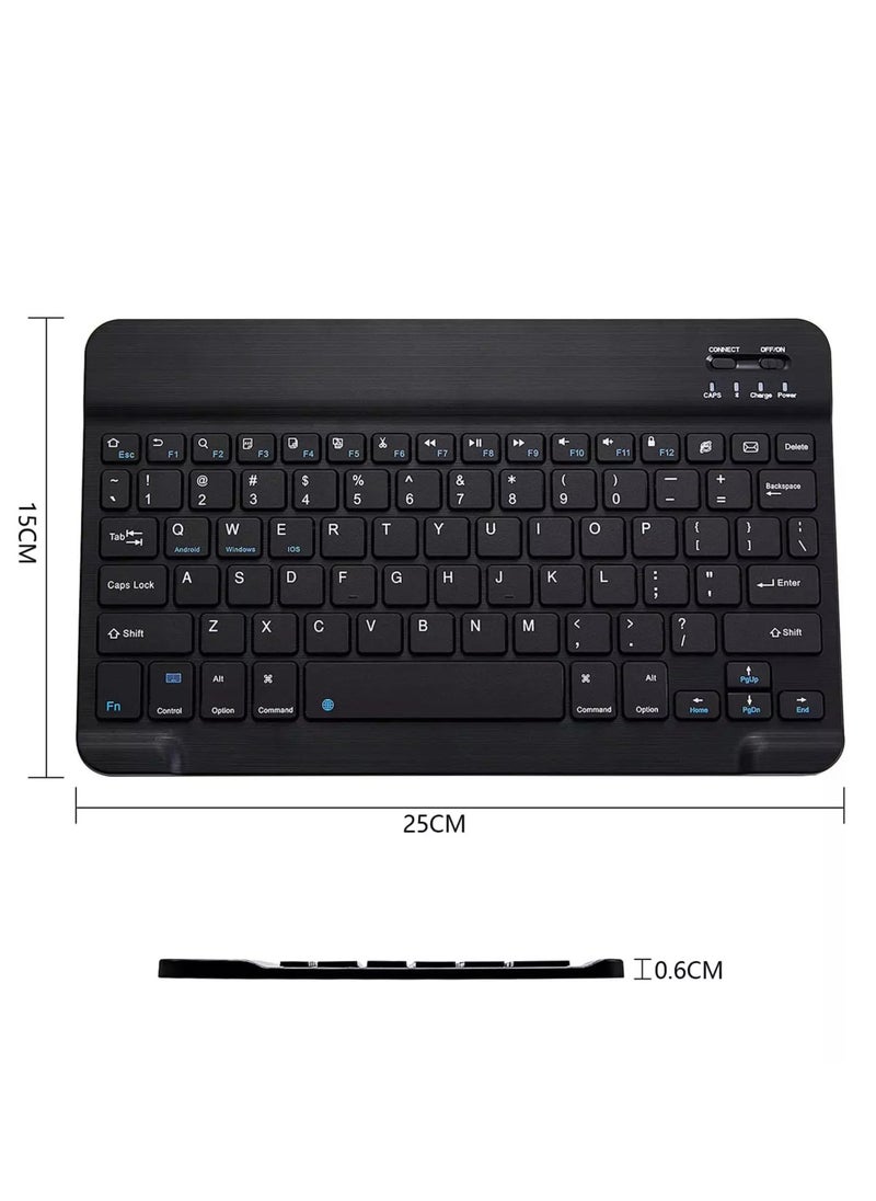 Generic - Ultra Slim Bluetooth Keyboard Portable Mini Rechargeable for Apple iPad iPhone Samsung Tablet Phone Smartphone iOS Android Windows 10 inch - Image 1