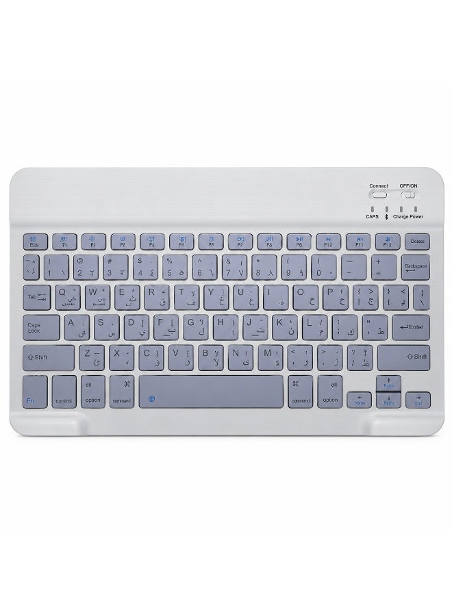 Ultra Slim Bluetooth Keyboard Portable Mini Rechargeable for Apple iPad iPhone Samsung Tablet Phone Smartphone iOS Android Windows 10 inch - Image 1