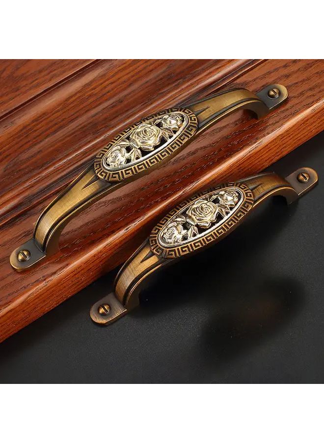 4 Pcs Antique Brass Cabinet Handles 12.8cm Baroque Bohemian Roman Rococo Style Decorative Drawer Pulls Wardrobe Cupboard Furniture Hardware - Image 4