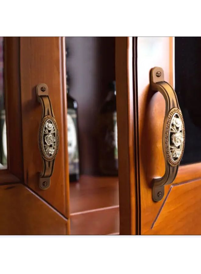 4 Pcs Antique Brass Cabinet Handles 12.8cm Baroque Bohemian Roman Rococo Style Decorative Drawer Pulls Wardrobe Cupboard Furniture Hardware - Image 1