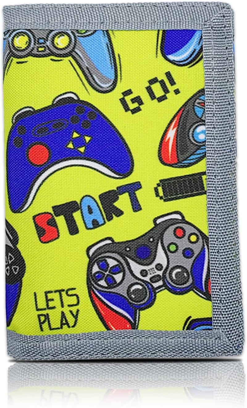 AI-DEE RFID Trifold Canvas Outdoor Sports Wallet for Kids - Front Pocket Wallet with Magic Sticker - Image 1