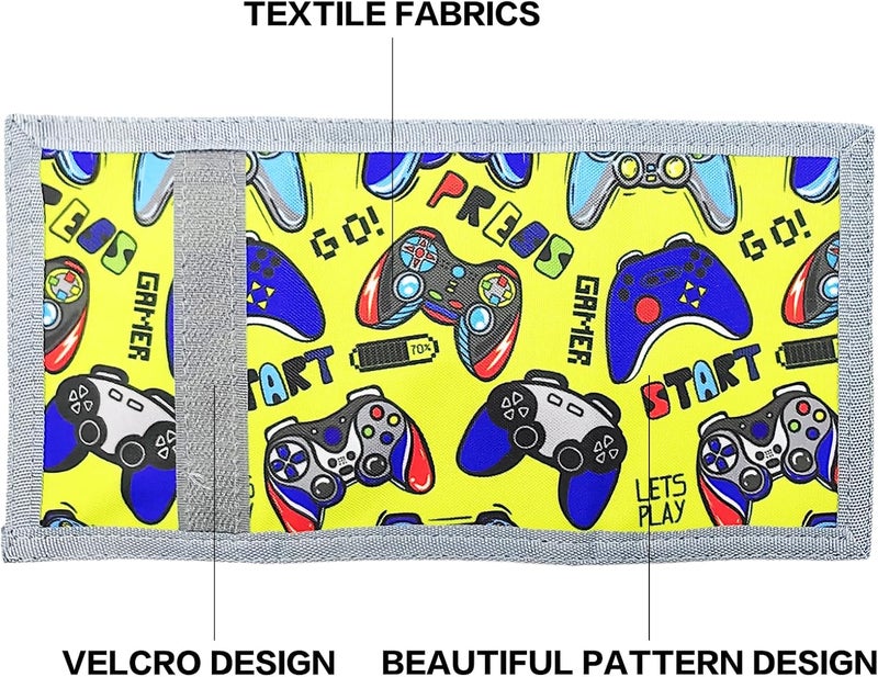 AI-DEE RFID Trifold Canvas Outdoor Sports Wallet for Kids - Front Pocket Wallet with Magic Sticker - Image 2